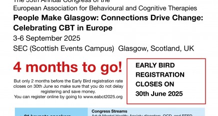 55. godišnji kongres EABCT-a – Glasgow, Škotska – Novosti